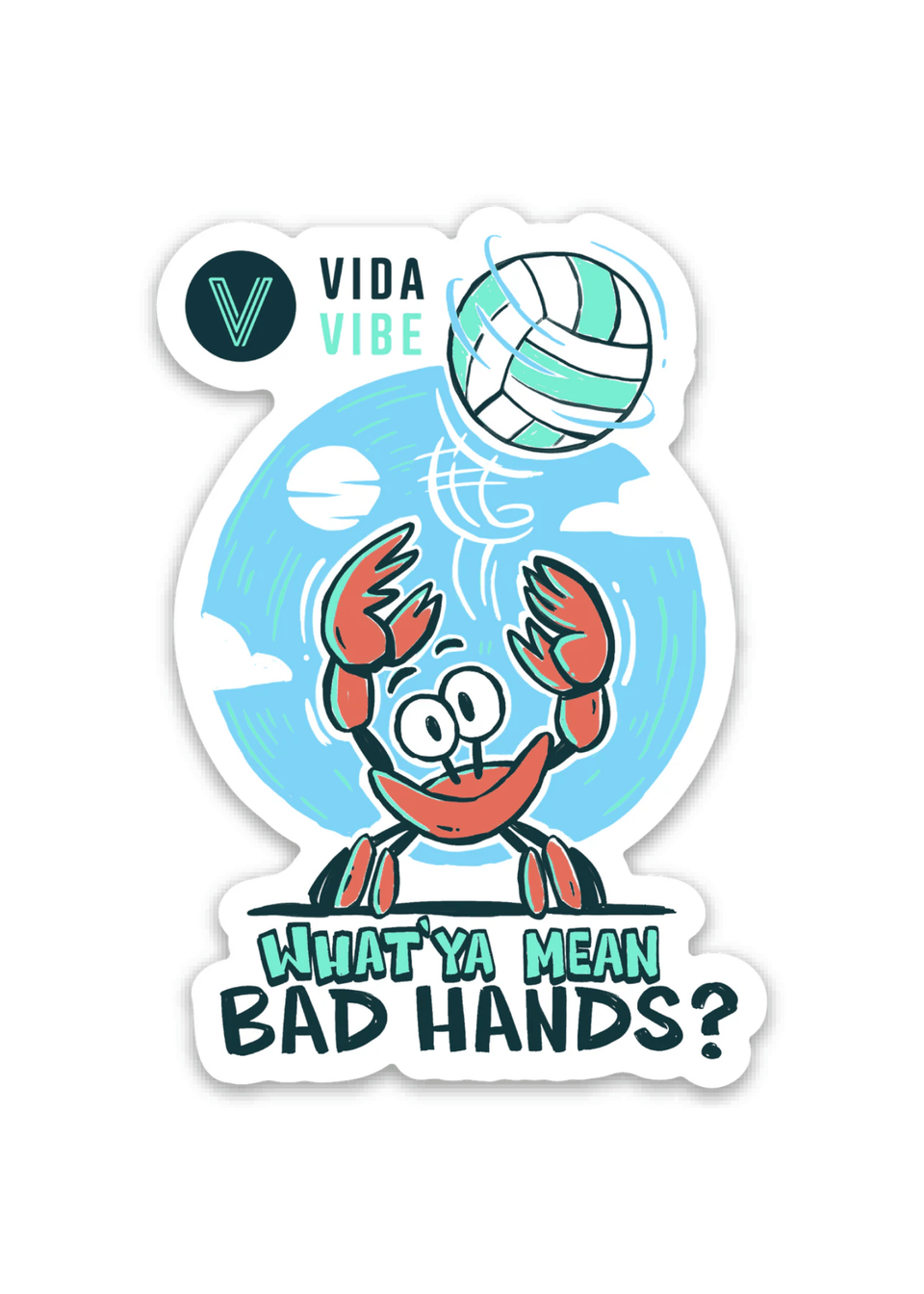Bad Hands Volleyball Sticker